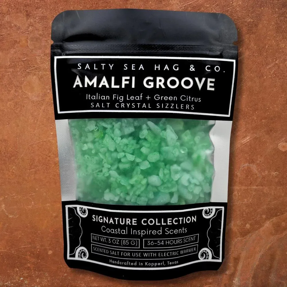 Amalfi Groove Salt Crystal Sizzlers - Italian Fig Leaf + Green Citrus Scent